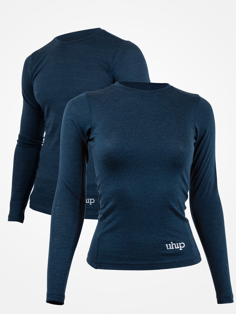 UHIP Triko vlněné Merino UHIP, s dlouhým rukávem, unisex, navy blue Velikost: 48