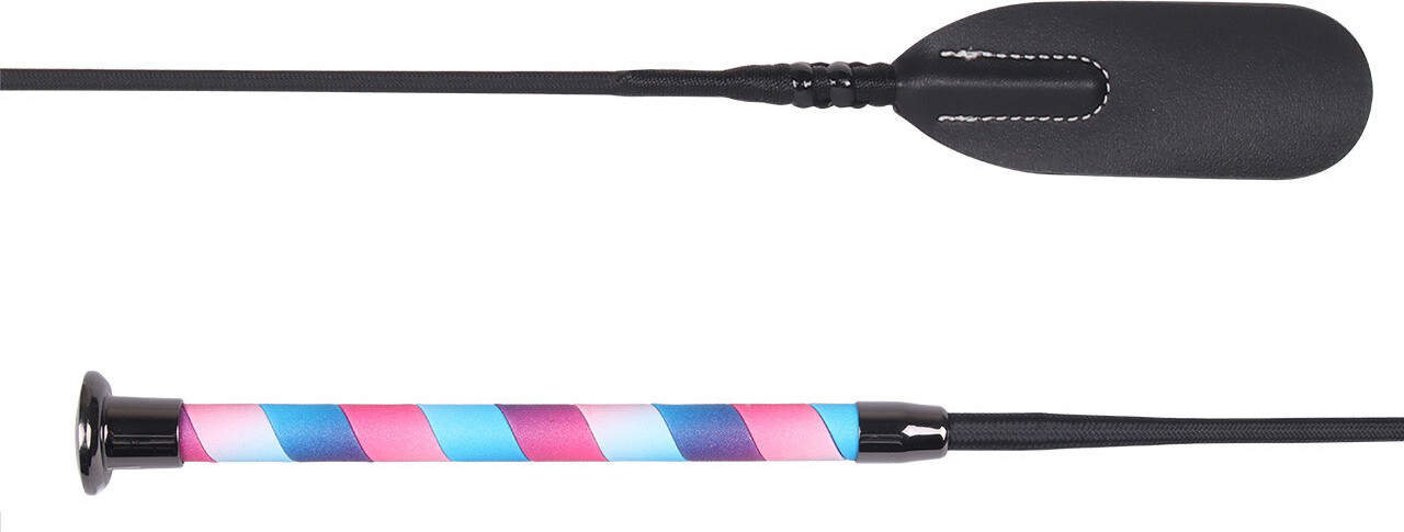 QHP Bič skokový Ombre QHP, 65 cm, pink/blue
