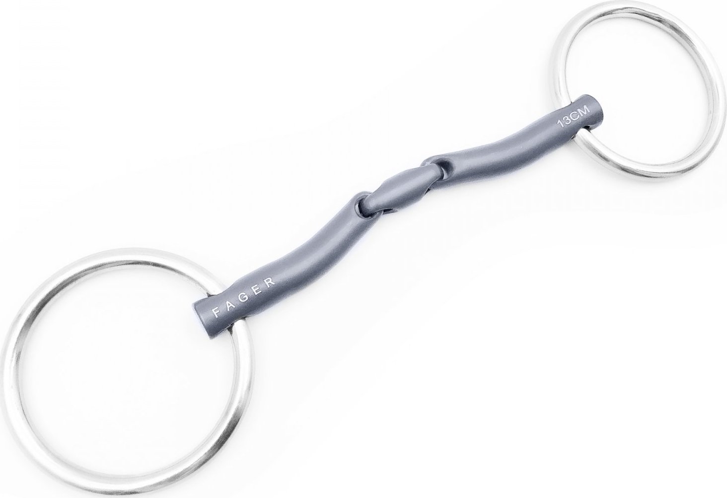 Udidlo stihlové dvakrát lomené (bradoon) Titanium Mary Fager Velikost: 12 cm