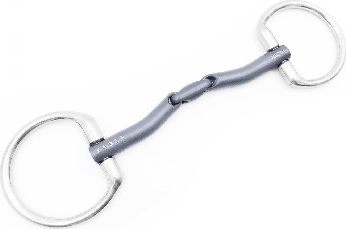 Udidlo olivové dvakrát lomené (bradoon) Titanium Mary Fager Velikost: 10 cm