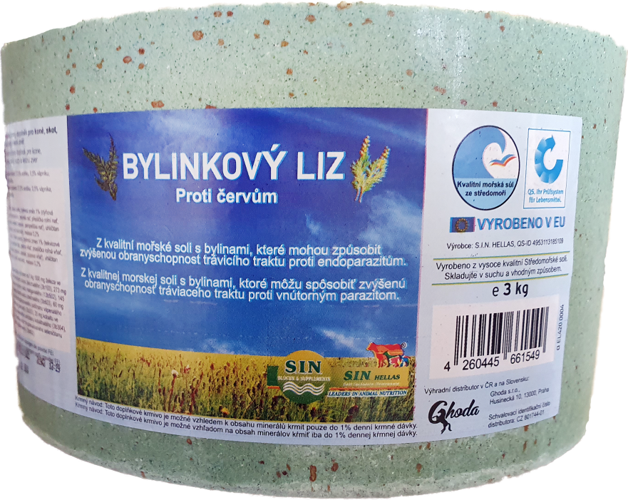 S.I.N. Hellas Liz bylinkový proti červům S.I.N. Hellas, 3 kg