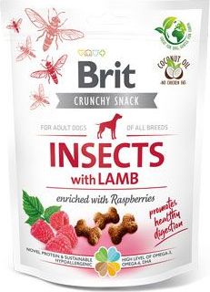 Brit Care Pochoutka pro psy Crunchy Crack. Insec. Lamb Raspber Brit Care, 200 g