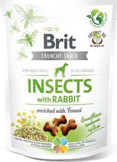 Brit Care Pochoutka pro psy Crunchy Crack. Insec. Rabbit Fennel Brit Care, 200 g