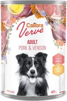 Konzerva pro psy GF Adult Pork&Venison Calibra Verve, 400 g