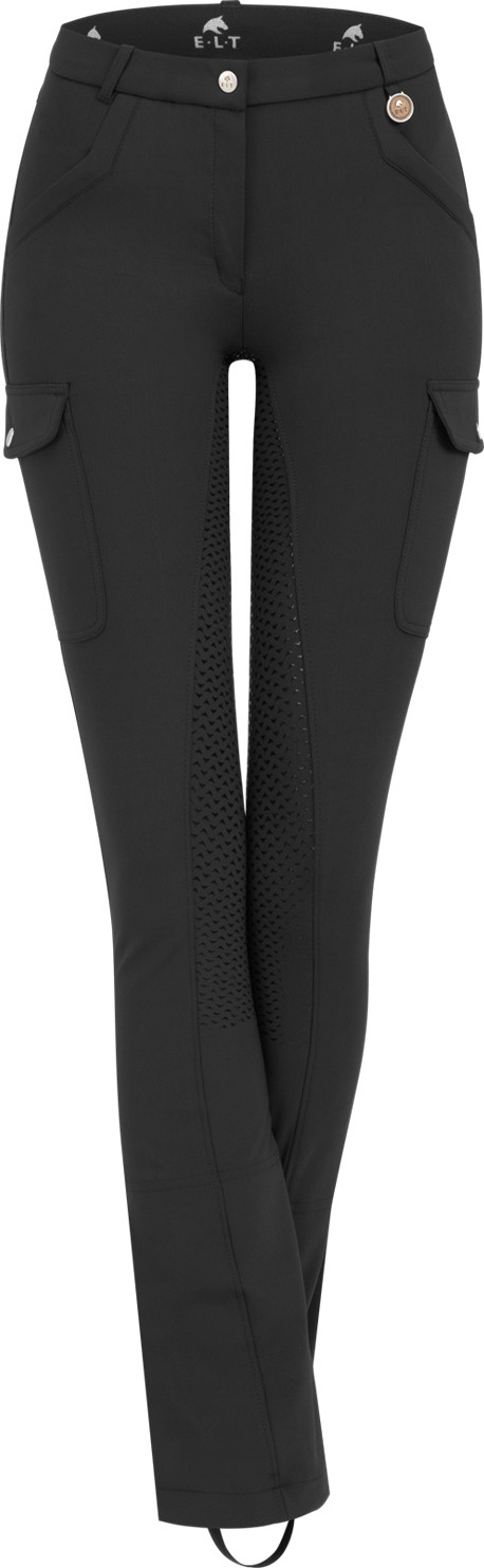 Jezdecké kalhoty Cargo Silicone Micro ELT s gripem, dámské, černé Velikost: 44