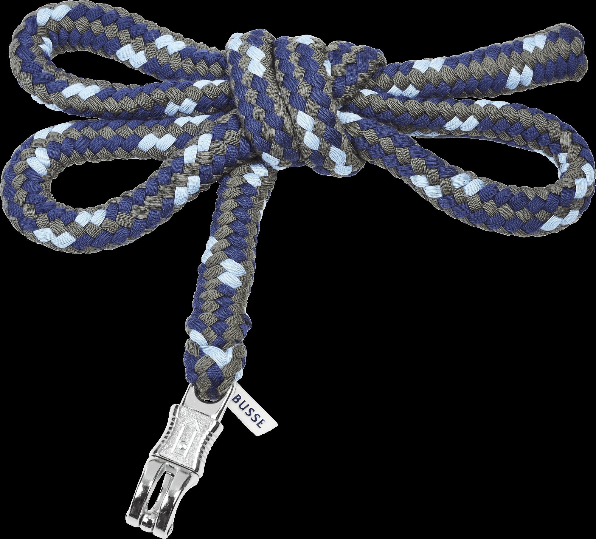 BUSSE Vodítko Soft 803 BUSSE, 2 m, grey/light blue/navy Varianta: klasická karabina chrom