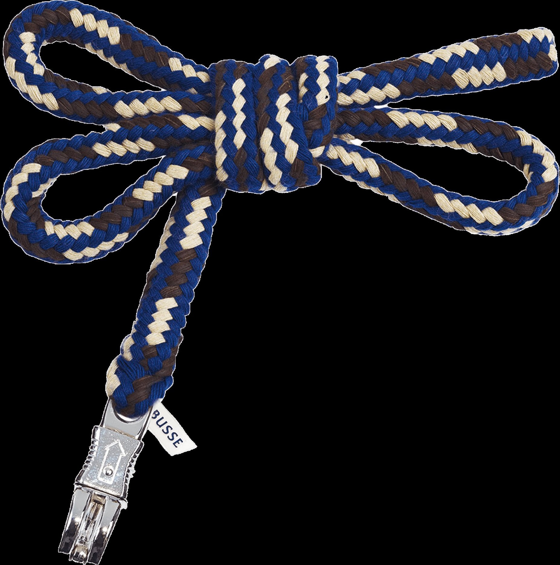 BUSSE Vodítko Soft 409 BUSSE, 2 m, navy/brown/beige Varianta: klasická karabina chrom
