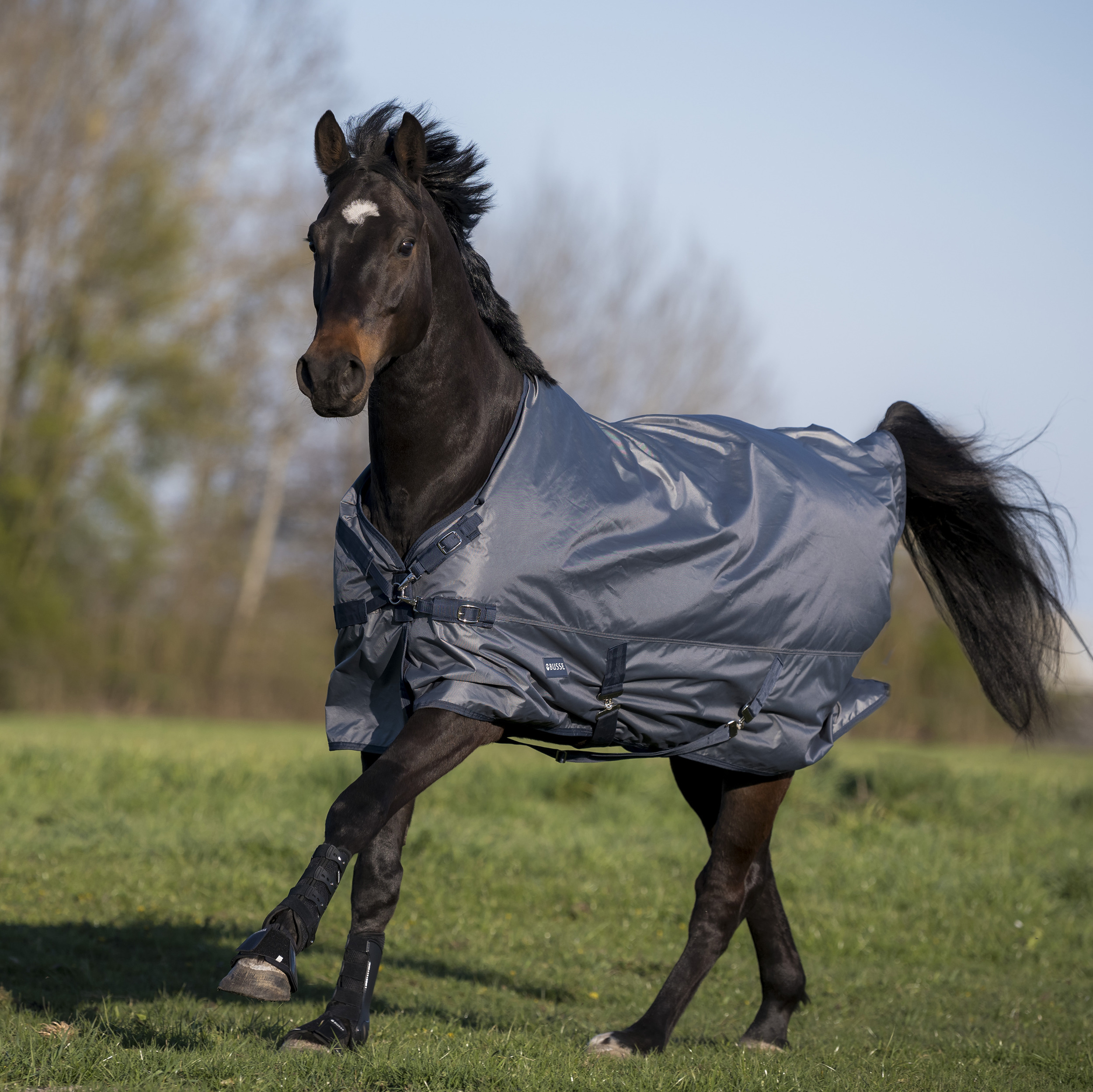 BUSSE Deka nepromokavá Windchill BUSSE, 0 g, grey/navy Délka zad: 140 cm