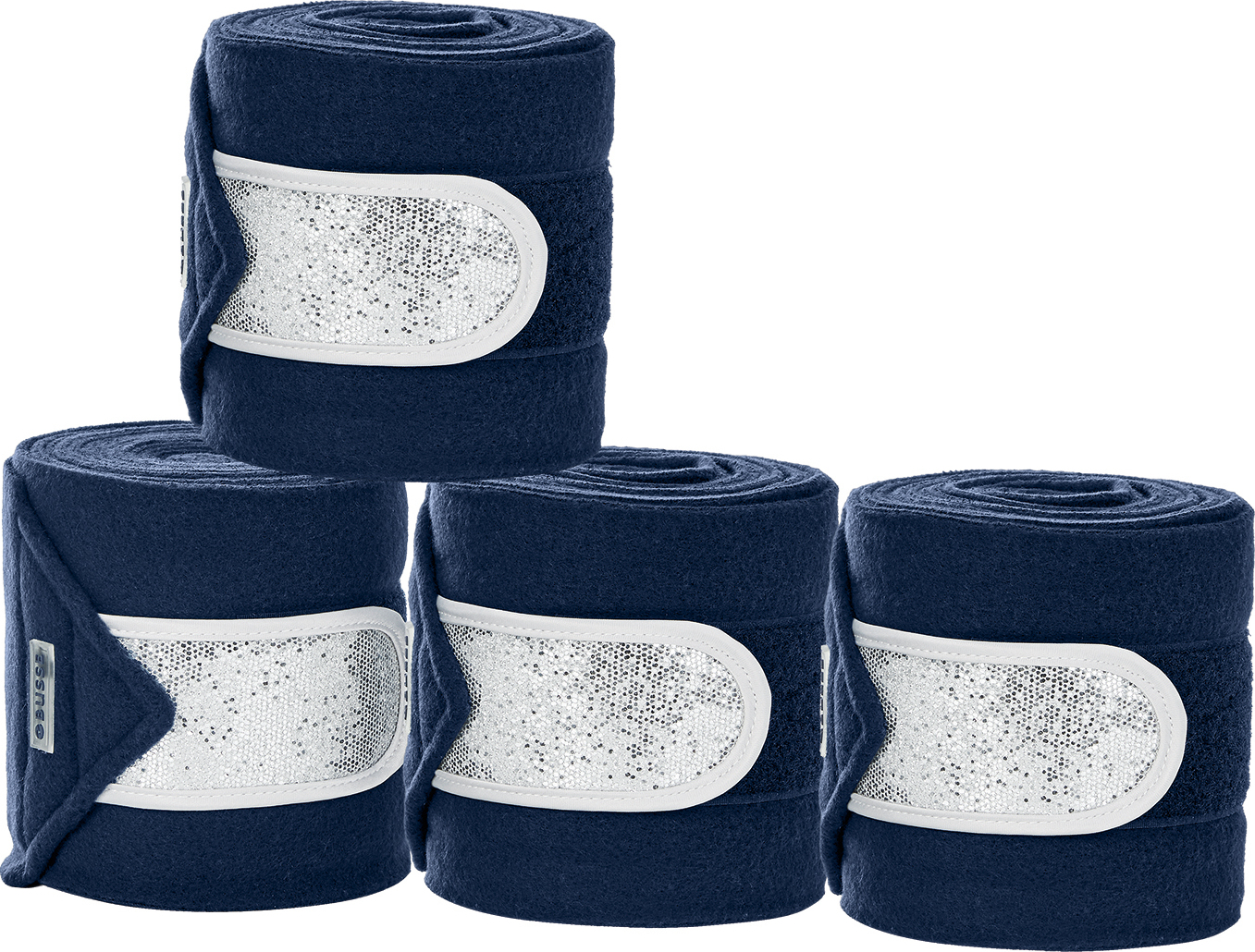 BUSSE Bandáže Classic Glitter BUSSE, 4 ks, 3,5 m, navy/silver