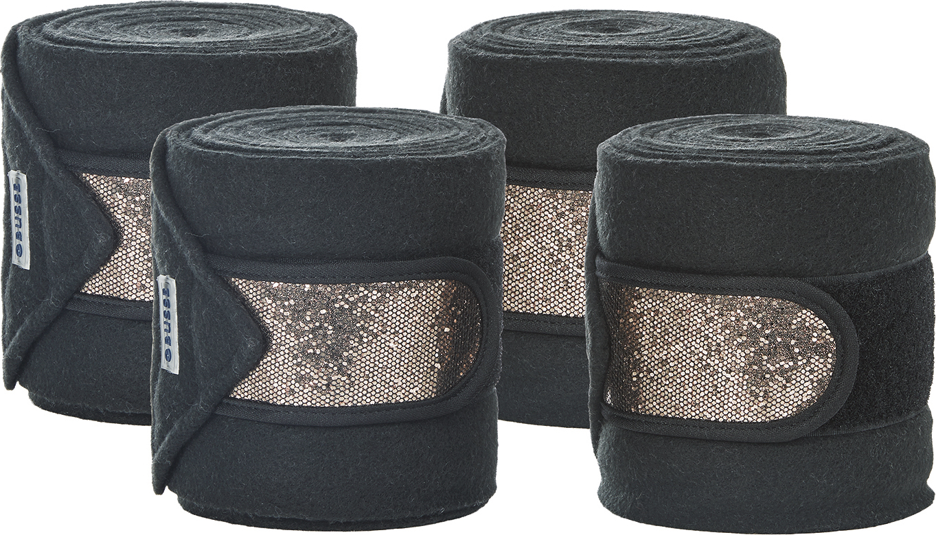BUSSE Bandáže Classic Glitter BUSSE, 4 ks, 3,5 m, black/bronze
