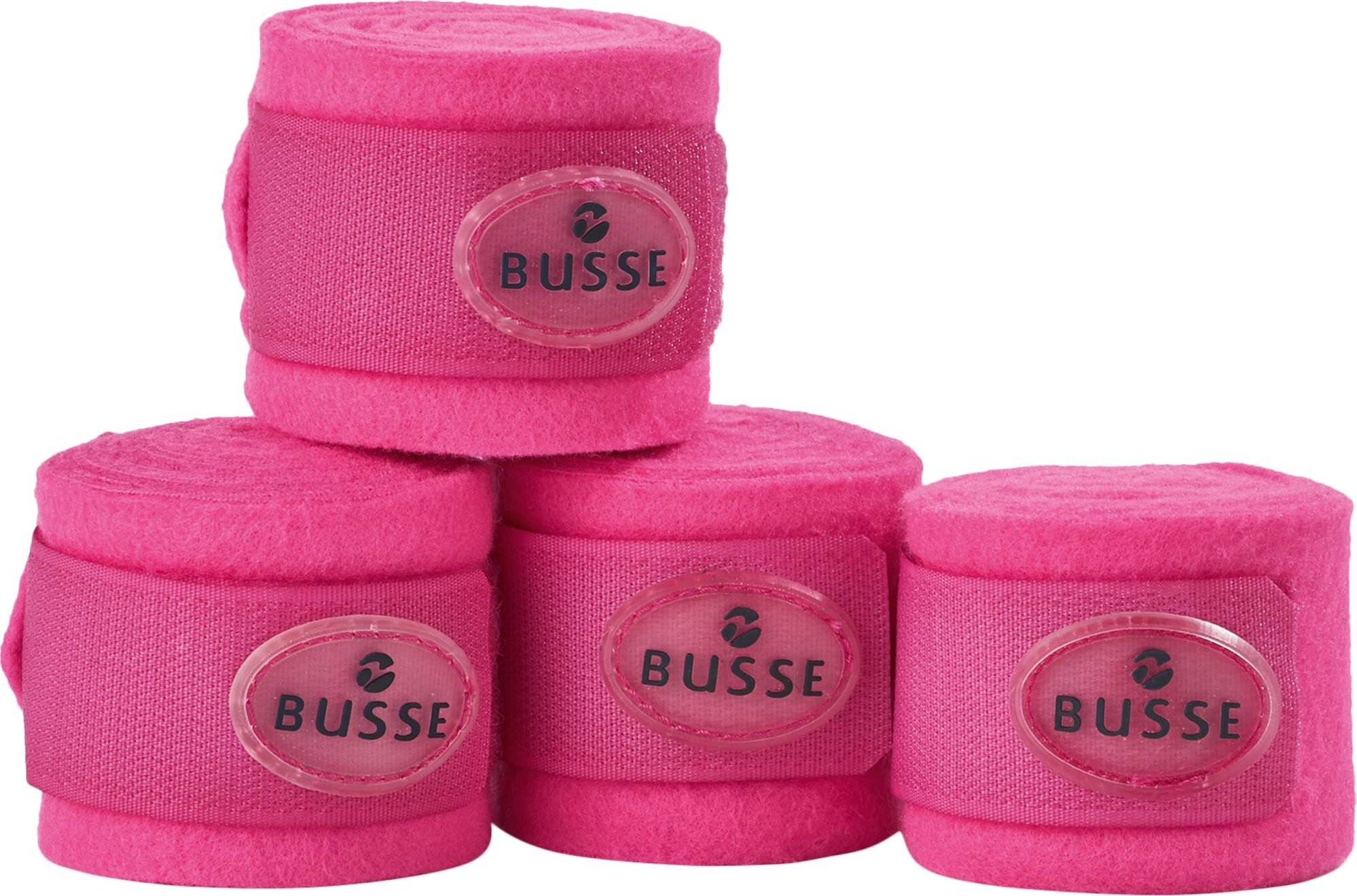 BUSSE Bandáže fleecové Shetty BUSSE, 4 ks, 1,4 m, hot pink