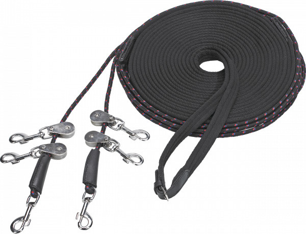 BUSSE Lonž dvojitá Soft BUSSE, 18 m, černá Velikost: 14