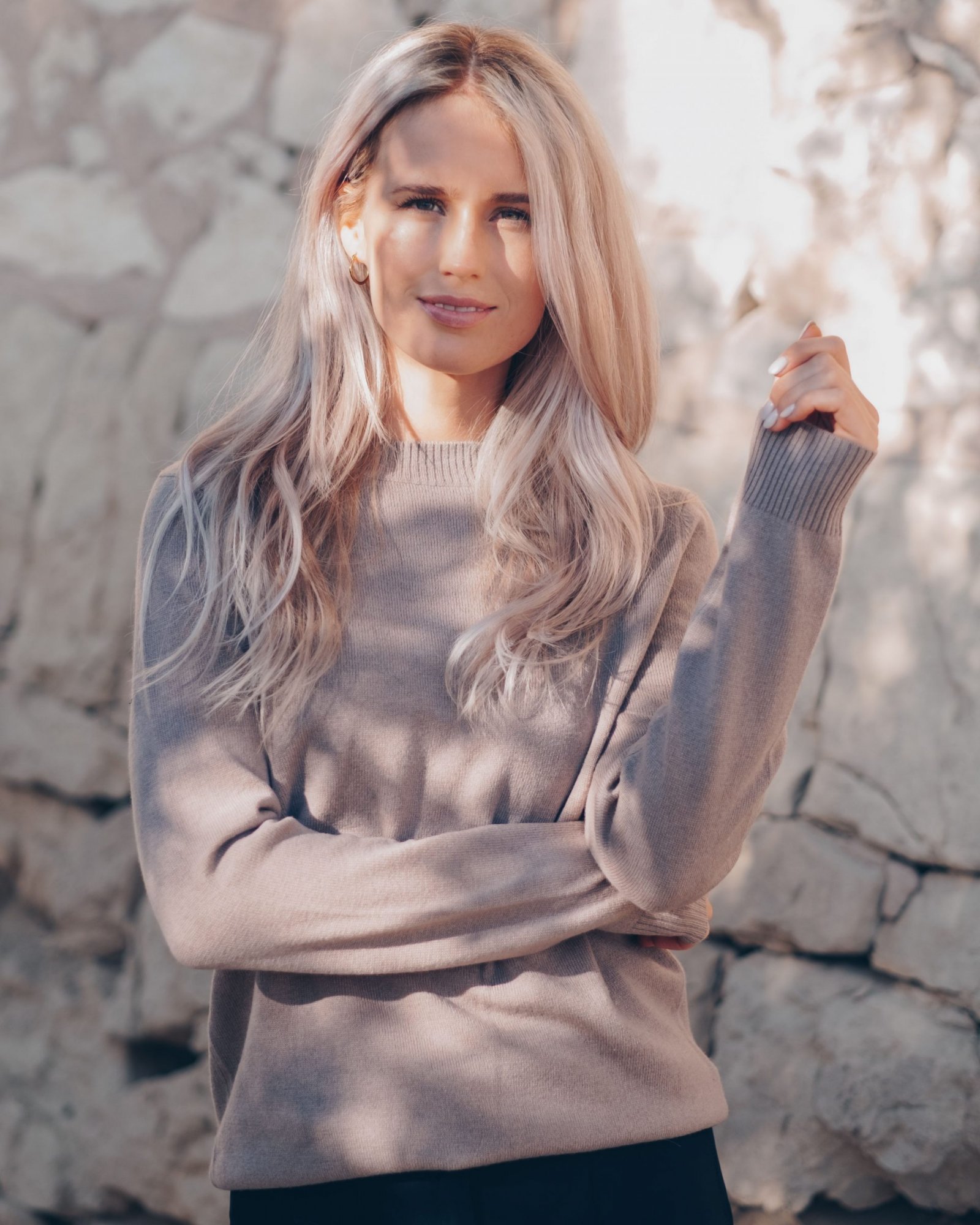 FAGER Svetr dámský Cashmere & Merino Wool Charlie Fager, beige Velikost: S
