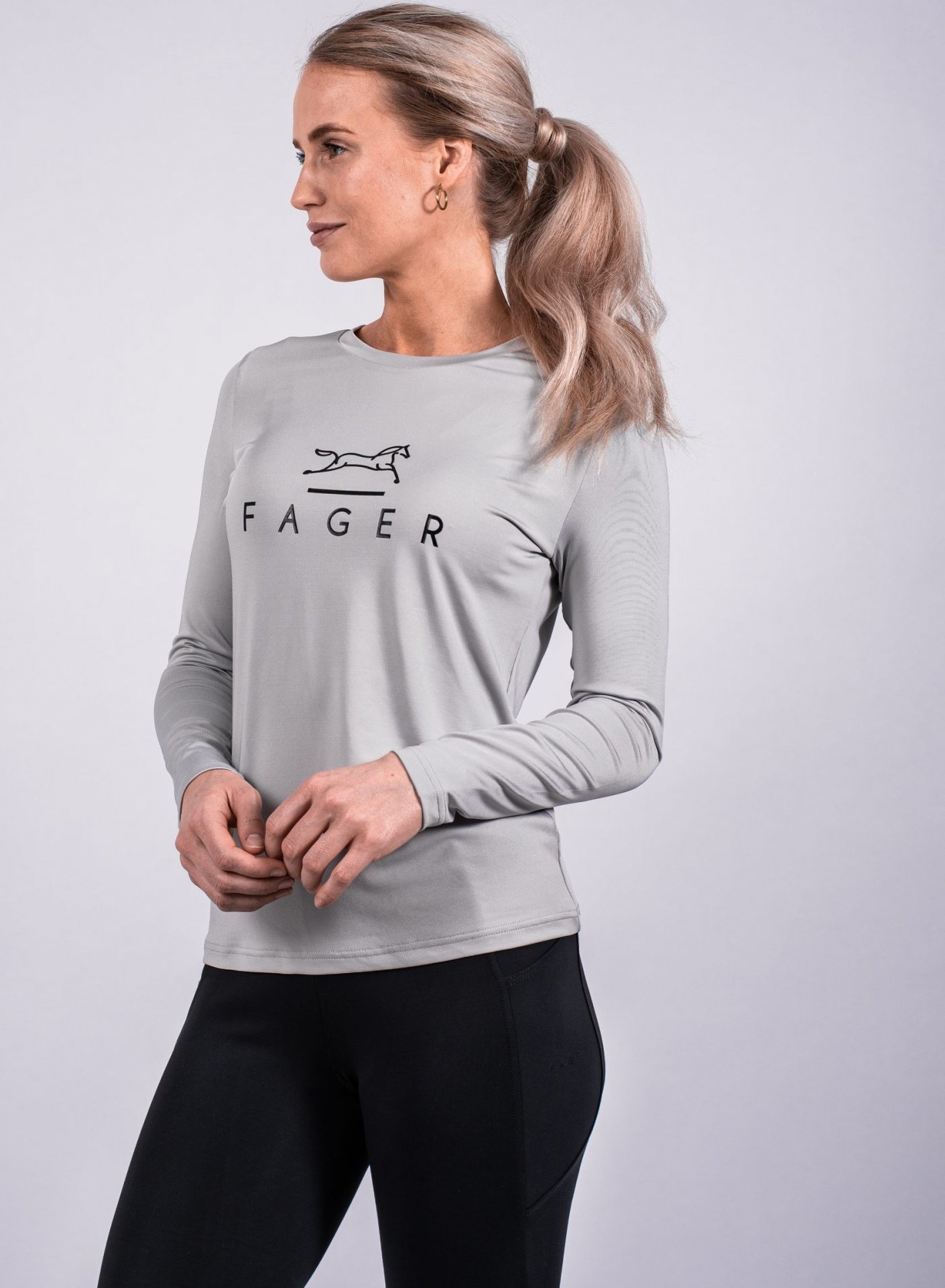 FAGER Triko s dlouhým rukávem Fia Fager, grey Velikost: S