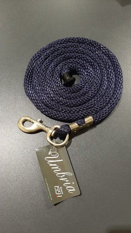 Umbria Equitazione Vodítko s klasickou karabinou Umbria Equitazione, 2,2 m, navy