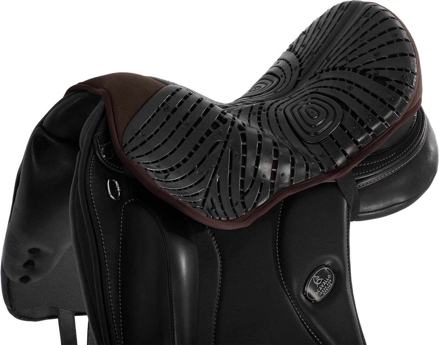 ACAVALLO Potah na posedlí Air Plus Dressage Gel Out ACAVALLO, 10 mm, černý Velikost: L