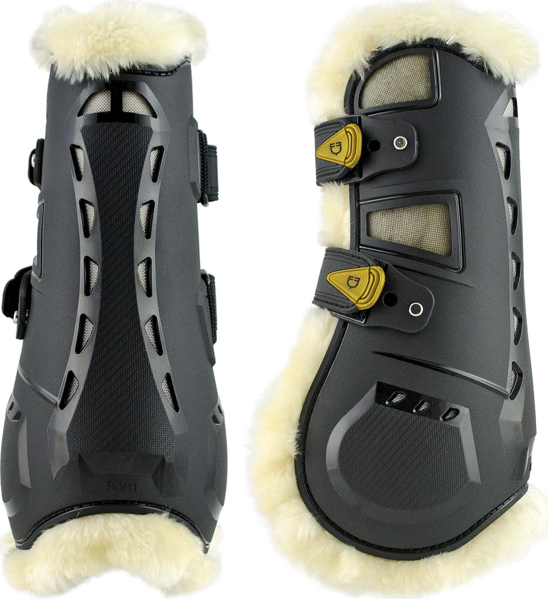 EQUESTRO Kamaše přední Evolution EQUESTRO, s beránkem, pár, černé Velikost: COB