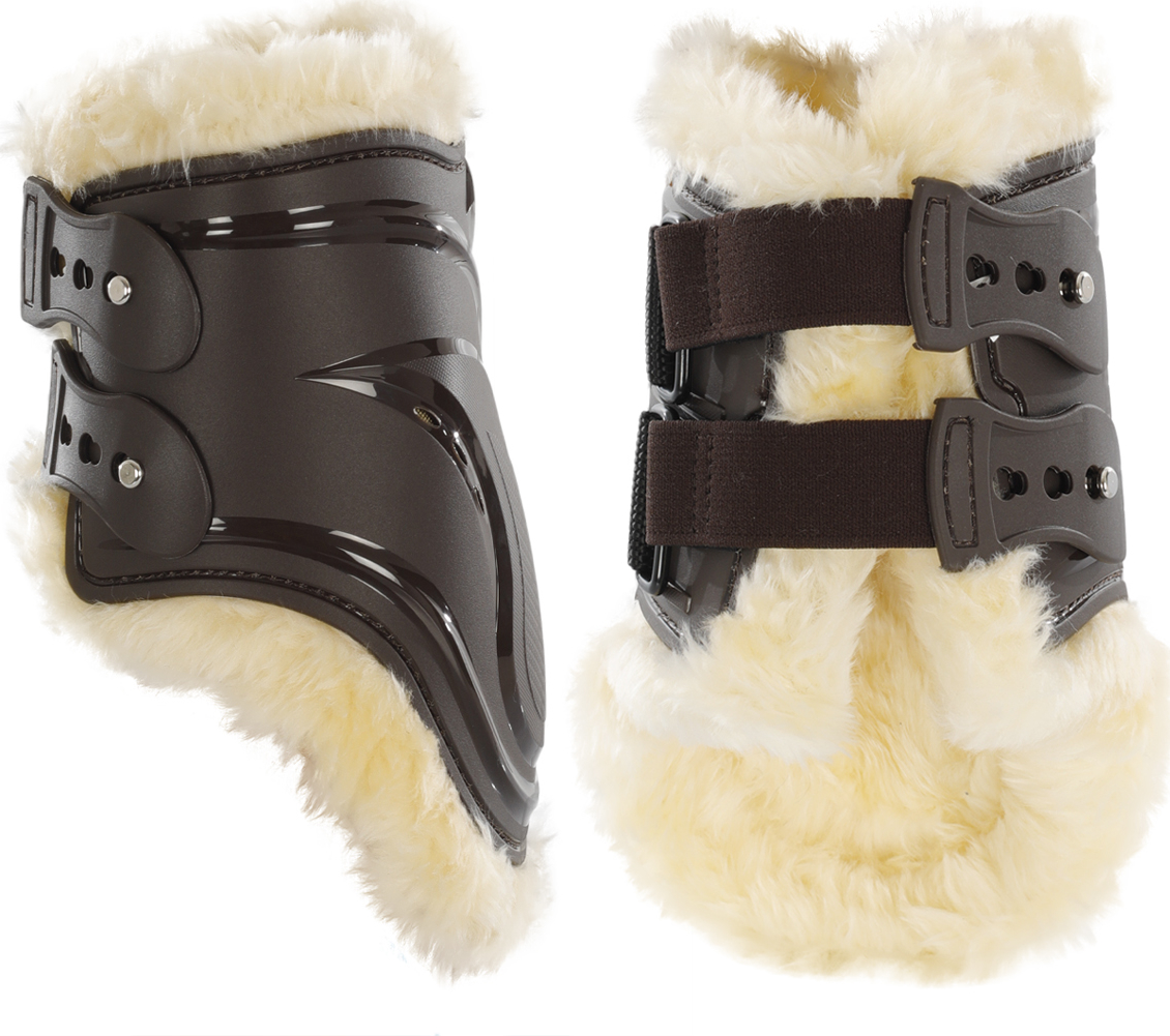 EQUESTRO Kamaše zadní New Evolution EQUESTRO, s beránkem, pár, hnědé Velikost: COB