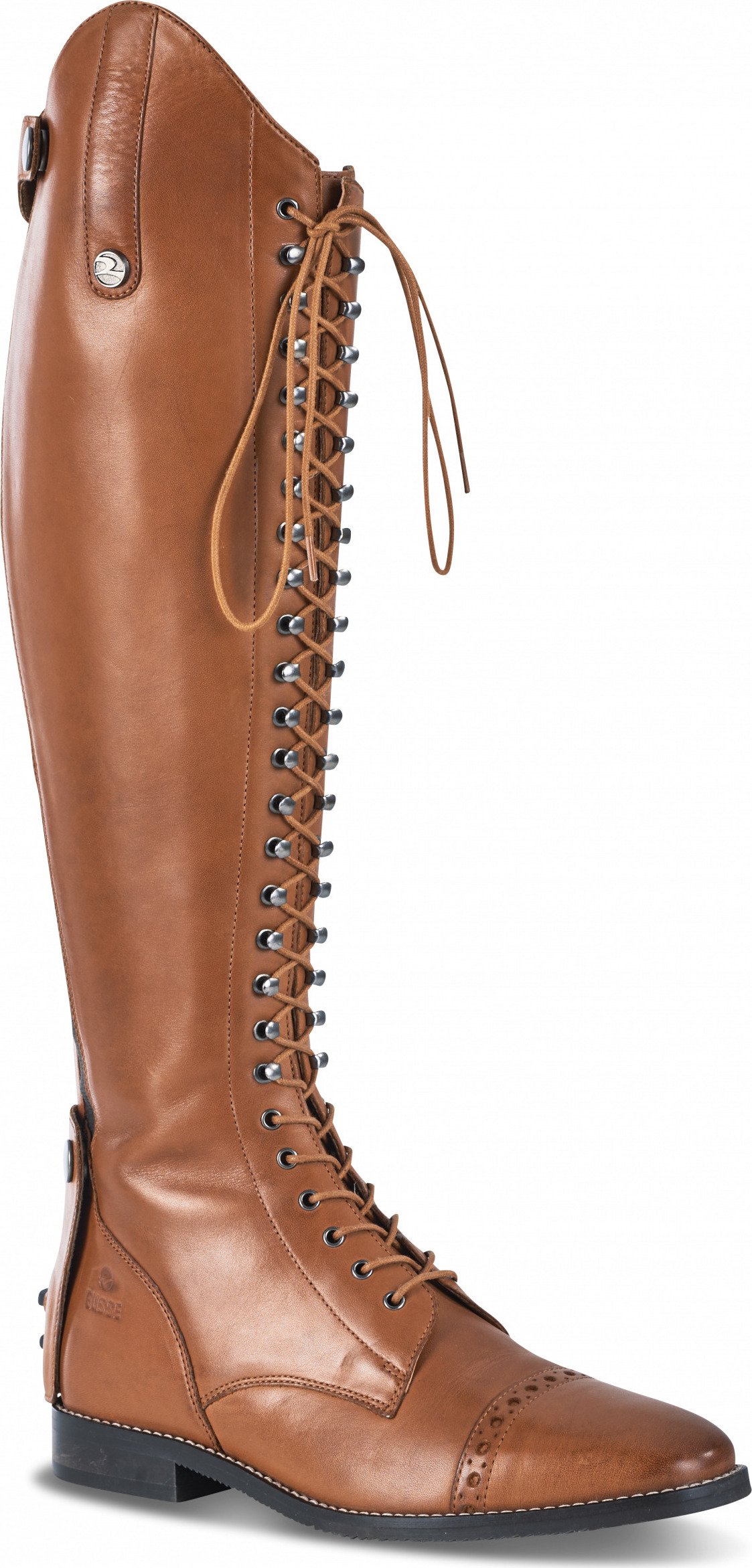 BUSSE Boty jezdecké Laval BUSSE, užší lýtko/vysoké, pro dospělé, cognac Velikost: 39