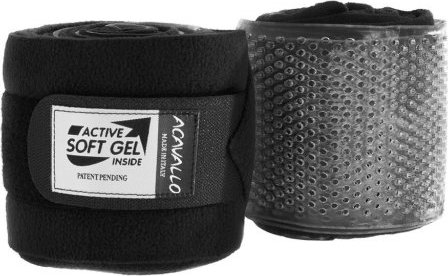ACAVALLO Bandáže Gel & Fleece Acavallo, pár, černé