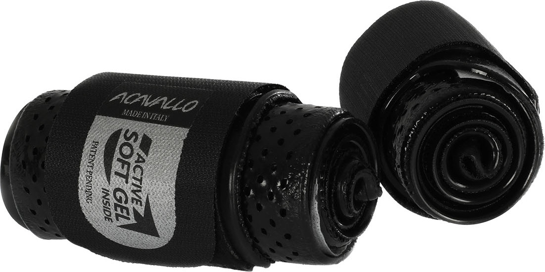 ACAVALLO Bandáže Gel Wrap Acavallo, pár, černé