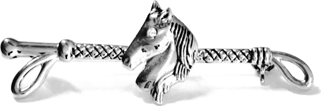 Umbria Equitazione Brož s hlavou koně Umbria Equitazione, silver