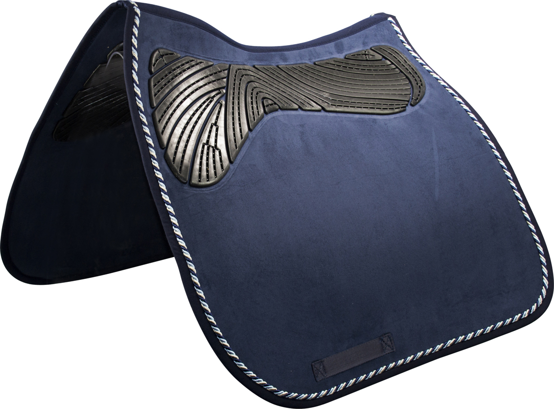 ACAVALLO Dečka podsedlová tlumící Twin Sided Gel Dressage w/Rope ACAVALLO, blue Velikost: bílá/stříbrná