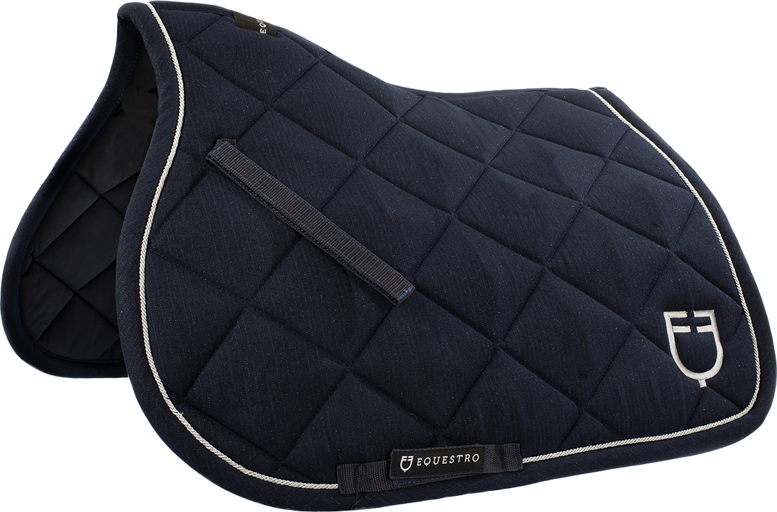EQUESTRO Dečka podsedlová Diamond Logo EQUESTRO, skoková, navy Velikost: PONY