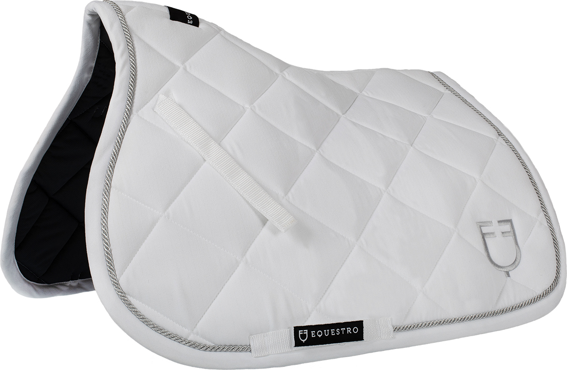 EQUESTRO Dečka podsedlová Diamond Logo EQUESTRO, skoková, bílá Velikost: PONY