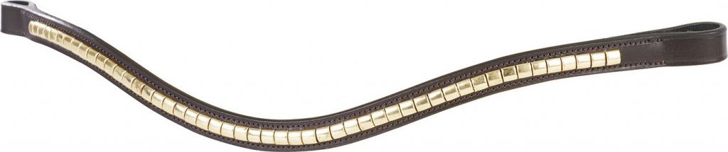 BUSSE Čelenka Comfort BUSSE, brown/block brass coloured Velikost: PONY