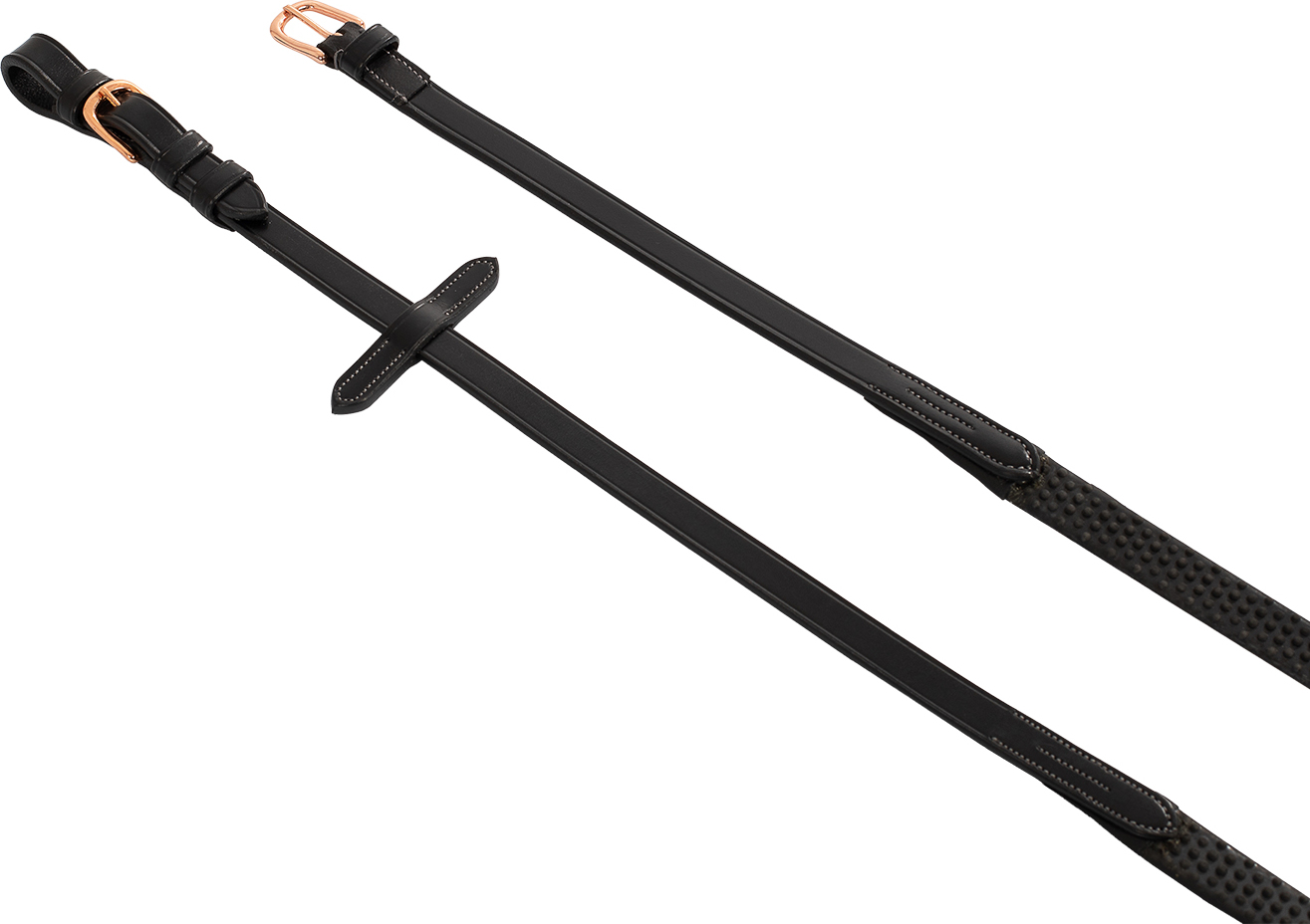 EQUESTRO Otěže gumové Kris Rose Gold EQUESTRO, různé délky, černé Varianta: COB