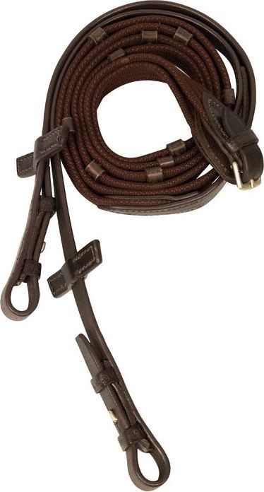 Stübben Otěže úzké plátěné Stübben, různé délky, ebony Velikost: PONY, Provedení: FITTING COLOR BRASS