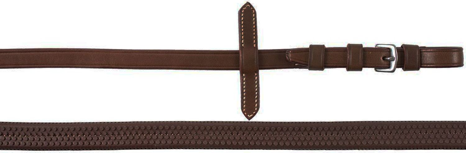 EQUESTRO Otěže Pascal EQUESTRO, 120/140 cm, tmavě hnědé Varianta: FULL
