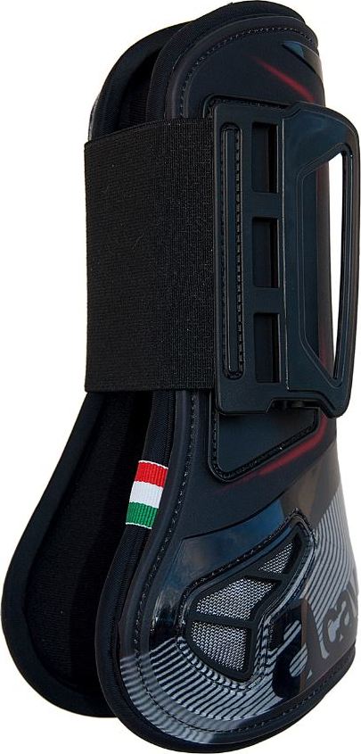 ACAVALLO Kamaše přední ACAVALLO, Opera Gel Lined, pár, black/red Velikost: 2