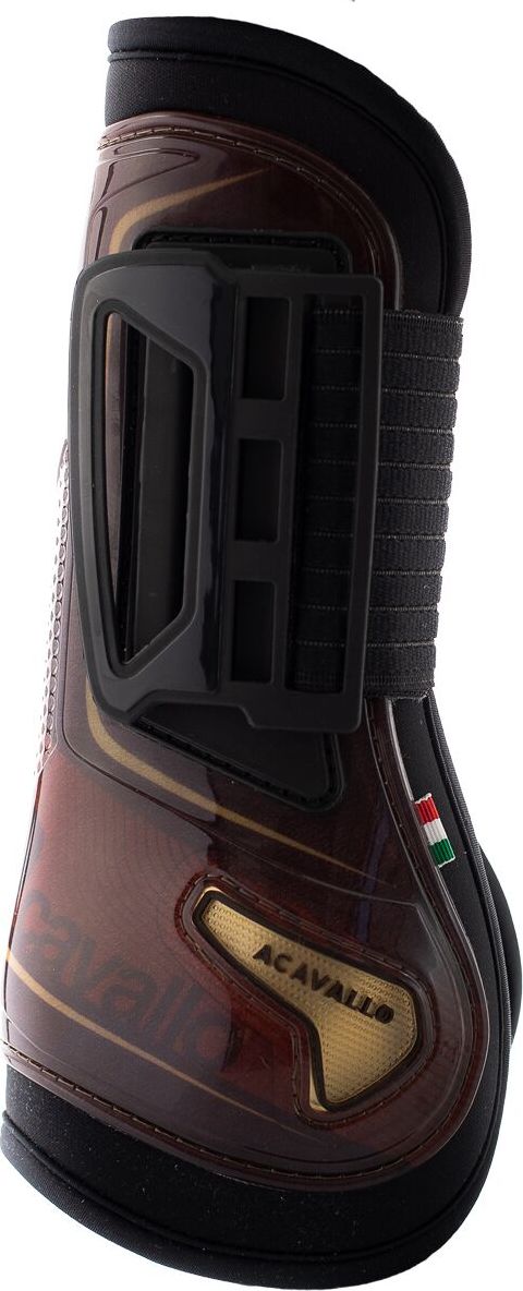 ACAVALLO Kamaše přední ACAVALLO, Opera Gel Lined, pár, brown/titanium gold Velikost: 2