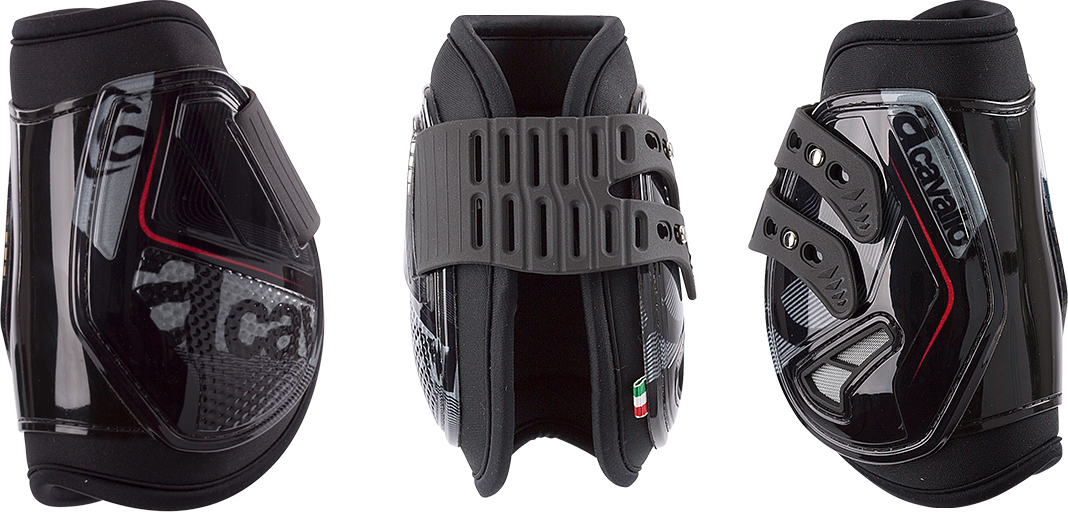 ACAVALLO Kamaše zadní S.Opera H.B Gel Lined, black/red Velikost: 2