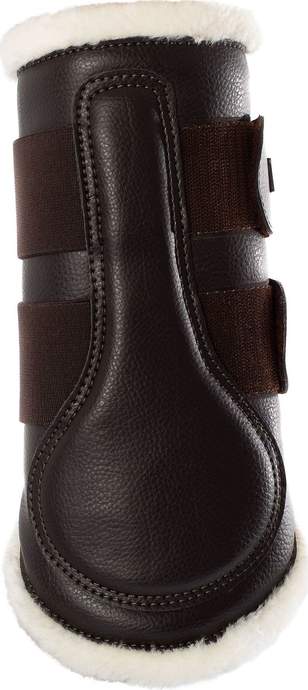 ACAVALLO Kamaše přední Eco-leather Eco-wool Acavallo, drezurní, pár, hnědé Velikost: PONY