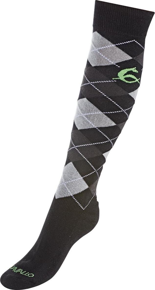 ACAVALLO Podkolenky w/Diamond ACAVALLO, black/grey Velikost: 39-42