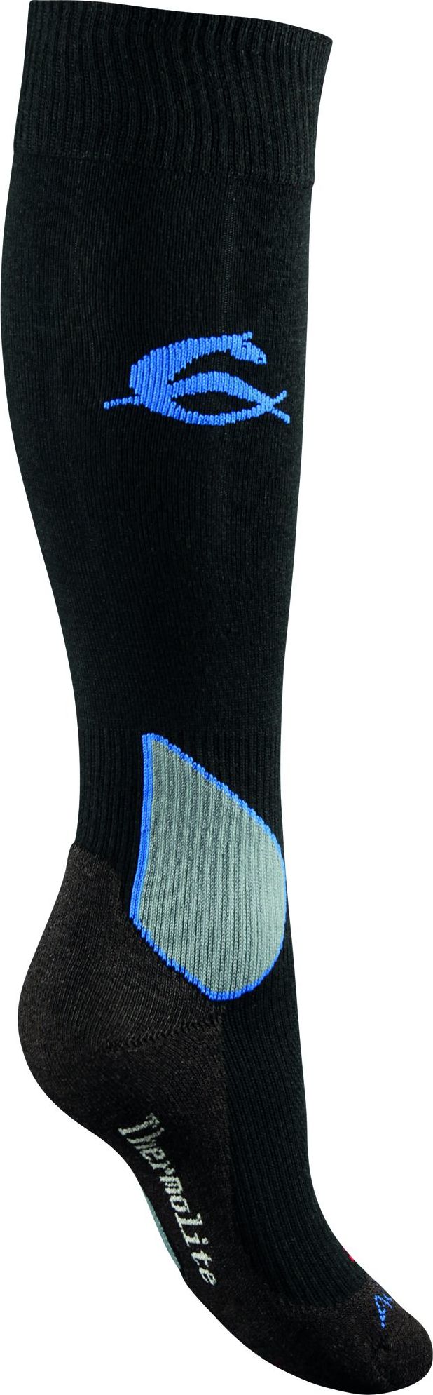 ACAVALLO Podkolenky Thermolite® + EKS ACAVALLO, black/grey Velikost: 35-38