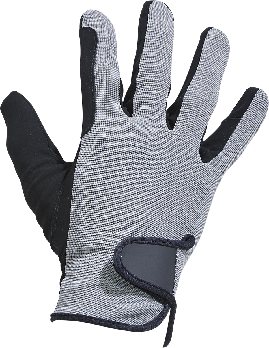 BUSSE Rukavice jezdecké Basic BUSSE, pro dospělé, grey/black Velikost: L