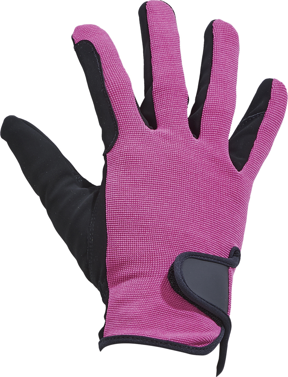 BUSSE Rukavice jezdecké Basic BUSSE, pro dospělé, pink/black Velikost: L