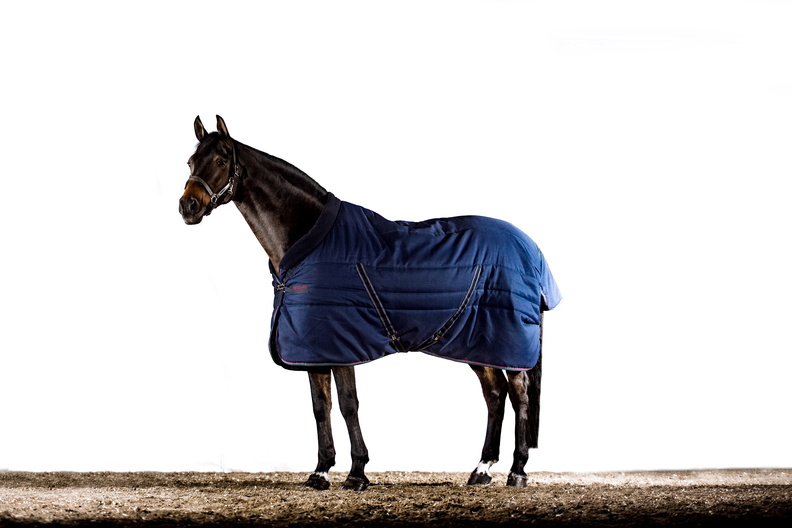 Deka stájová Rambo Cosy, 100 g, navy/burgundy/teal & navy Délka zad: 75 cm