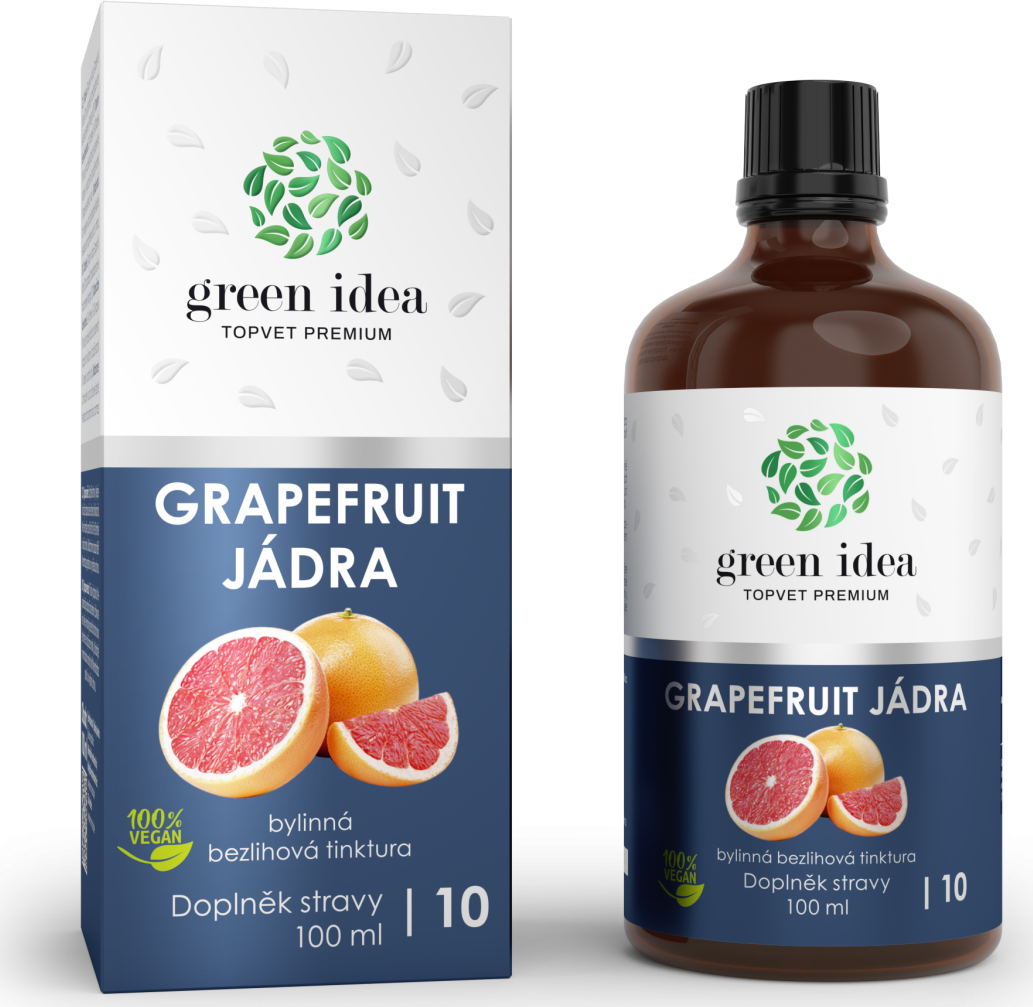 Green idea Grapefruit jádra - bezlihová tinktura GREEN IDEA, 100 ml