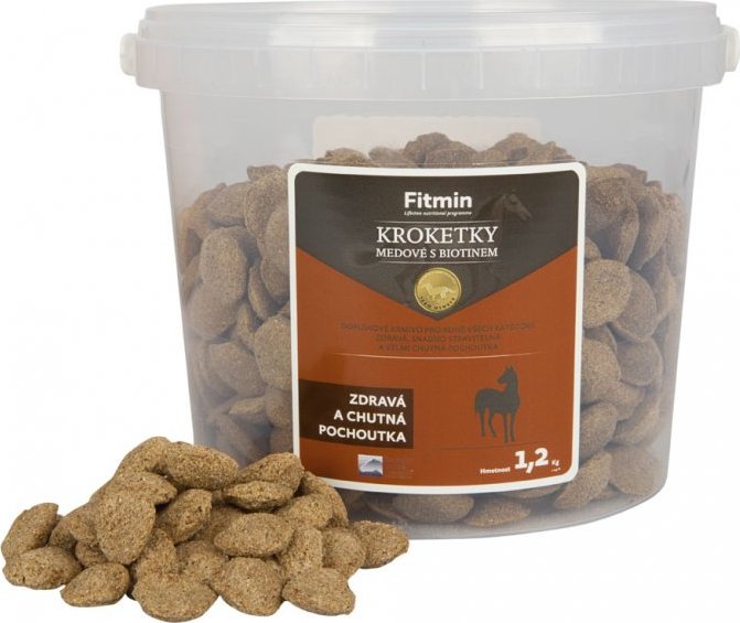 Fitmin Pamlsky pro koně - krokety Fitmin, med +biotin, 1,2 kg