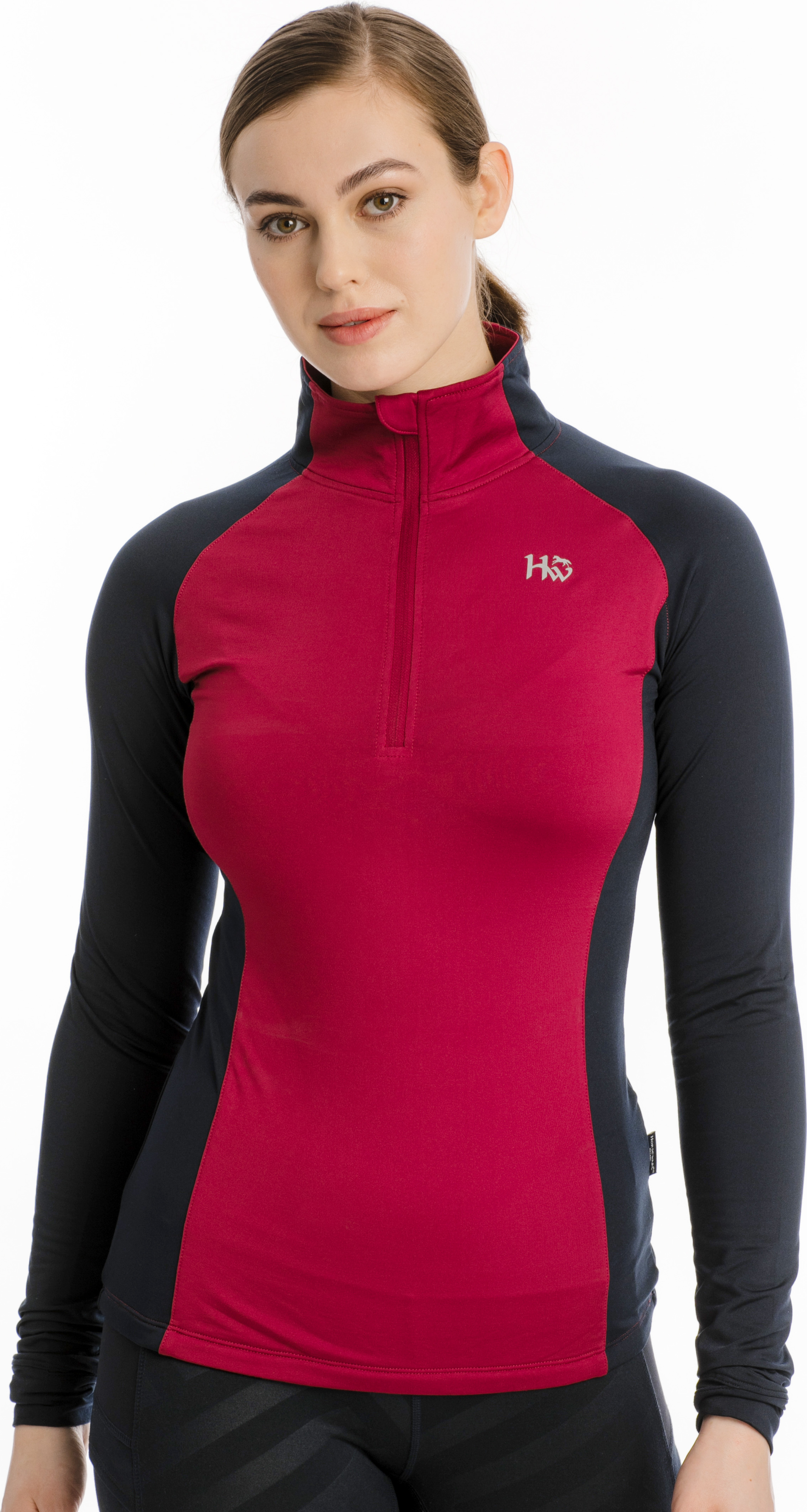 HORSEWARE Triko multifunkční sportovní Thea Horseware, zateplené, dámské, navy & spiced berry Velikost: XL