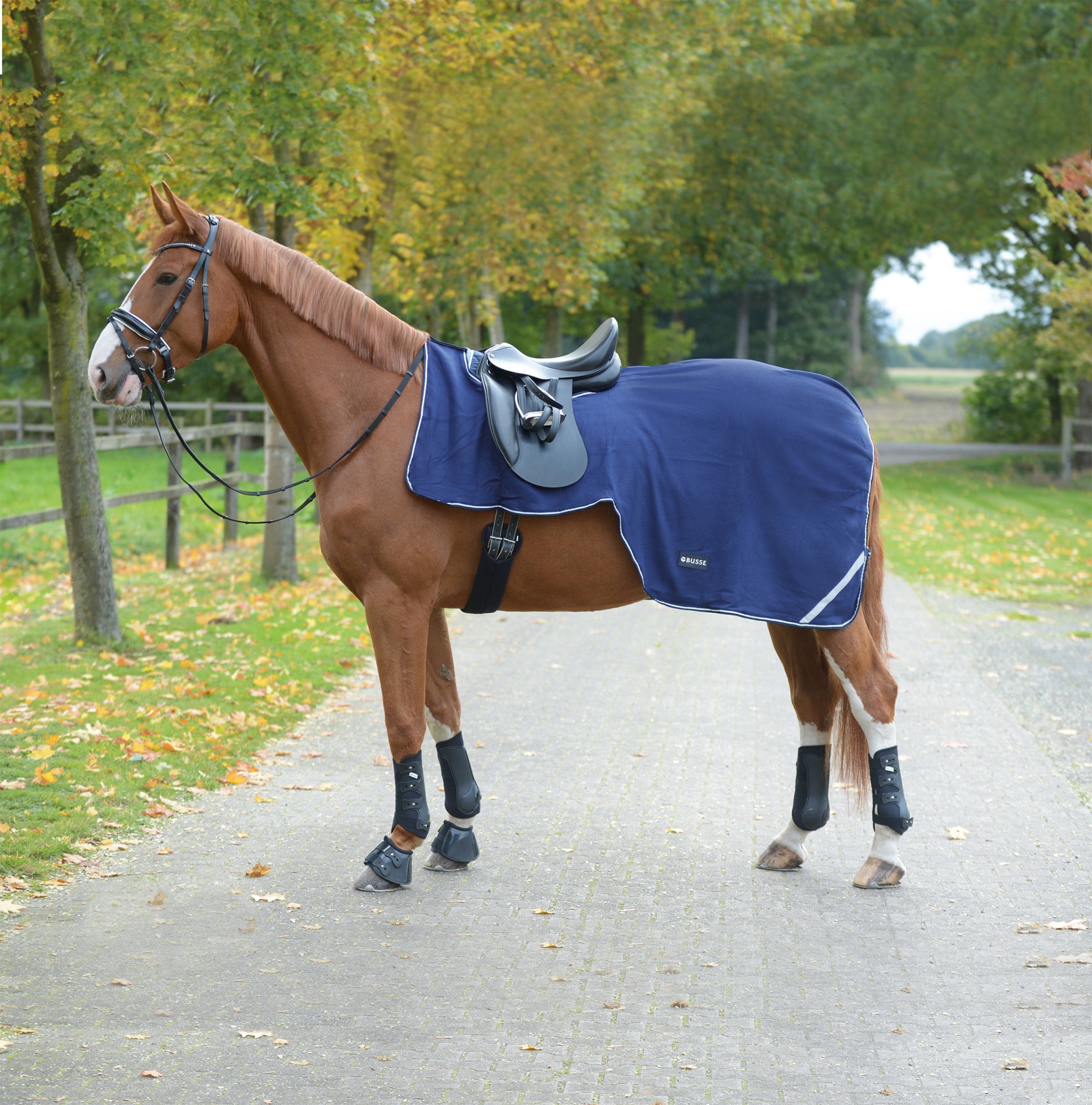 BUSSE Deka bederní Fleecetrainer III BUSSE, navy Délka zad: 125 cm