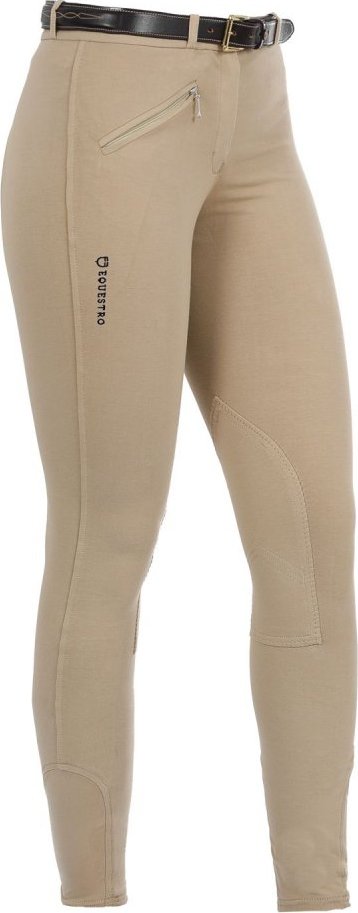 Rajtky Selene EQUESTRO s kolenními záplatami, dámské, beige Velikost: 32