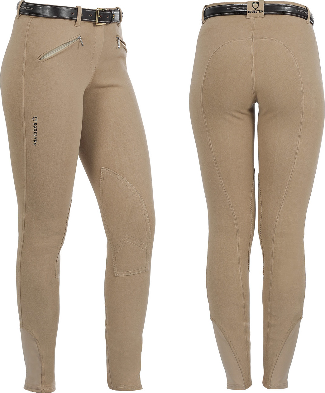 Rajtky Demetra EQUESTRO s kolenními záplatami, dámské, beige Velikost: 36