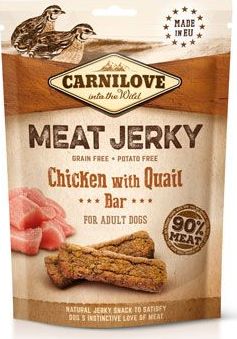 CARNILOVE Pochoutka pro psy Jerky Quail&Chicken Bar Carnilove, 100 g
