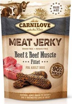 CARNILOVE Pochoutka pro psy Jerky Beef with Beef Muscle Fillet Carnilove, 100 g